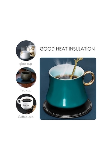 Metabagua 6'lı Deri Içecek Altlığı Seti Yuvarlak Bardak Mat Pad Siyah Kullanım Için Xoh96l Çok Renkli