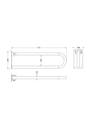 Boheme Hareketli Standart Tutunma Barı Tutunma Barı, Küvet Tutamağı, Krom Kaplama Diğer