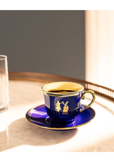 Madame Coco Mireille 4'lü Kahve Fincan Seti - Renkli - 90 ml Renkli