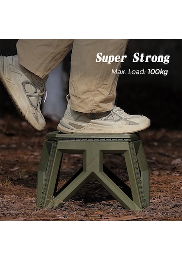 At6775 Plastik Katlanır Sandalye Kısa Model-askeri Yeşil Diğer Çok Renkli