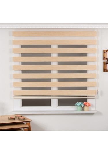 Networkavm Düz Sütlü Kahverengi R-06 Zebra Perde Kahverengi
