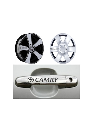 Toyota Camry Kapı Kolu Jant Sticker Yapıştırma 8 Ad