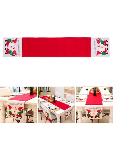 Suntek Noel Tatili Partisi Nakış Masa Amerikan Servisi Runner