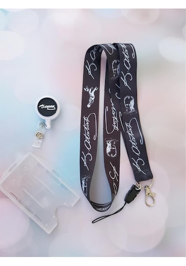 Atatürk İmza Kart Askısı Ve Atatürk İmza Silikon Yoyo Yaka Kartlığı Yatay Dikey Kart Koruyucu
