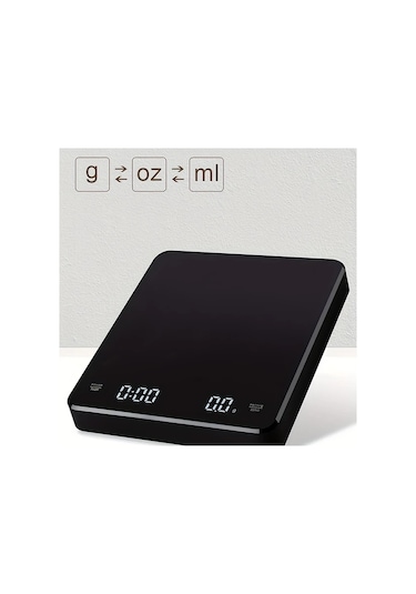 Xuweiwei Siyah Ck2150 Yüksek Hassasiyetli Dijital Mutfak Tartısı Lcd Ekran Otomatik Kapanma 6.61lb 0.1g Pil İle Çalışır Siyah