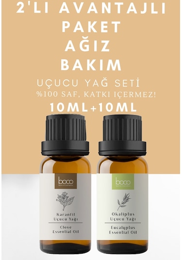 Boco Born In Cosmetics Karanfil + Okaliptus %100 Saf Uçucu Yağı 2 x 10 ML