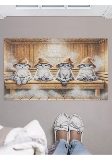 Joyarty "banyo Temizliği Haydi" Küçük Antre Paspas 234240215 Açık Kahverengi