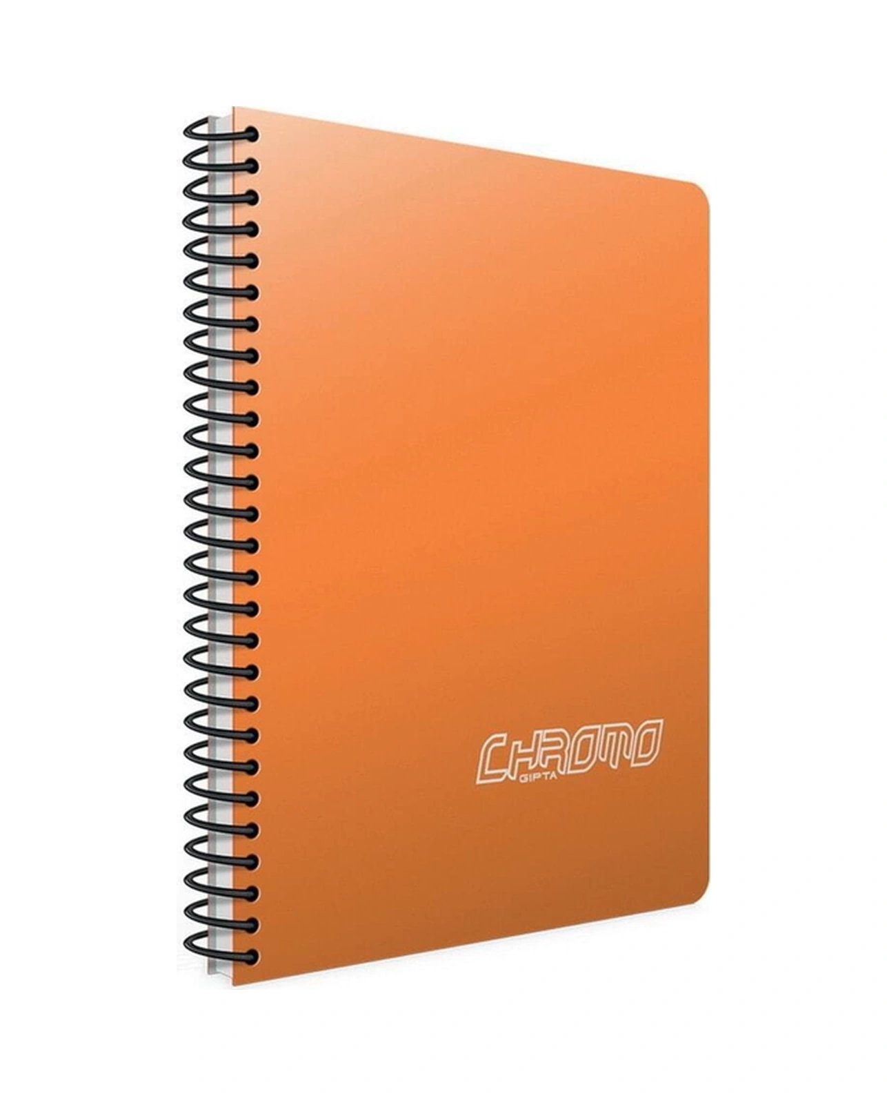 Chromo A5 80 Yaprak Plastik Kapak Spiralli Defter 1980 Çizgisiz Turuncu