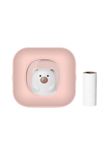 Ruicoo 58mm Cüzdan Boyutu Bluetooth Termal Yazıcı, Aı Çizim Fonksiyonu, Gömülü Pil, Fotoğraf-not-defter Yazdırma, Pembe 57x25mm Kağıt İle Gümüş