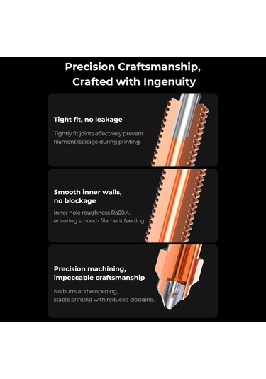 Qingmipy Creality 0.4mm Hızlı Değişim Nozzle "lingshi" - Yüksek Akışlı Baskı, Geliştirilmiş Malzeme - K1c/ender-3 V3/v3 Plus Uyumlu