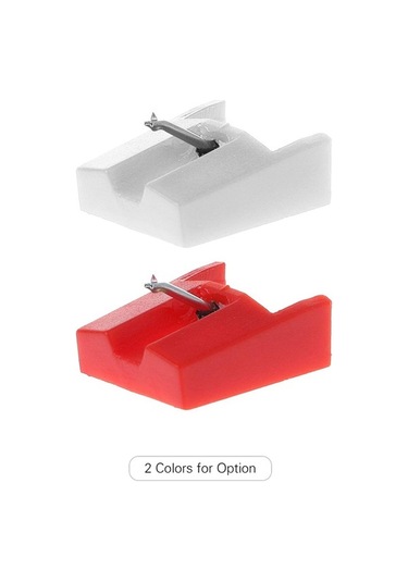 Flybuy Plak Çalar İğne Safir Uçlu Seramik İğne - Kırmızı - Fonograf İçin Yed Adet