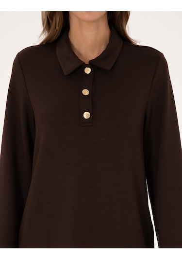 Pierre Cardin Kadın Kahverengi Elbise Örme 50315895-vr029 Kahverengi