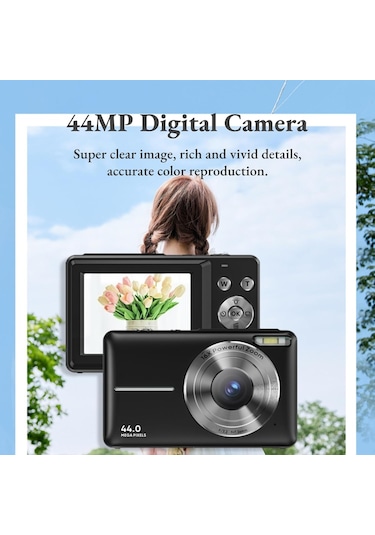 4k Dijital Kamera, 1080p 44m 16x Zoom Autofocus Cep Kamerası 2,4 İnç Ekranlı