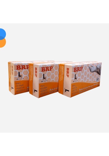 Brp Lateks Pudralı Eldiven Large L 100'lü Kutu