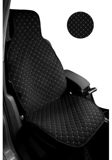 Oto Koltuk Minderi Terletmez 3'lü Set Siyah Gri Cepli