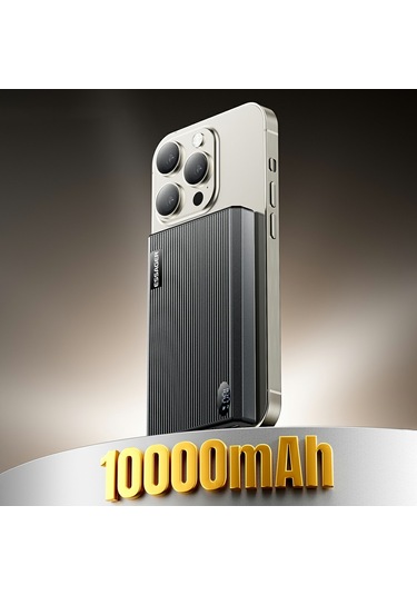 Essager Manyetik Güç Bankası 10000mah 20w Hızlı Şarj Taşınabilir Kablosuz Şarj Cihazı Siyah