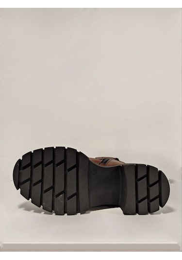 Castle Black Yldz-52671-1 Hakkiki Deri Kadın Bot Taba