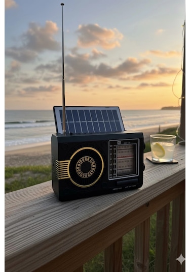 Blackbird Siyah Ktf-1481 Güneş Enerjili Fenerli Taşınabilir Radyo Usb/tf Kart Destekli - Kamp Işıkl