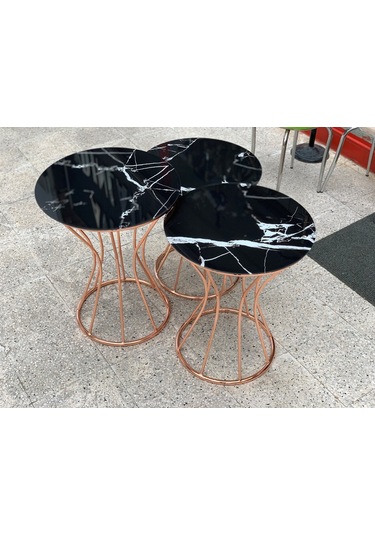 Brc KUM SAATİ ZİGON SİYAH Mermer Desen Metal transmisyon Çelik ROSE Renk Kaplama EL Yapım