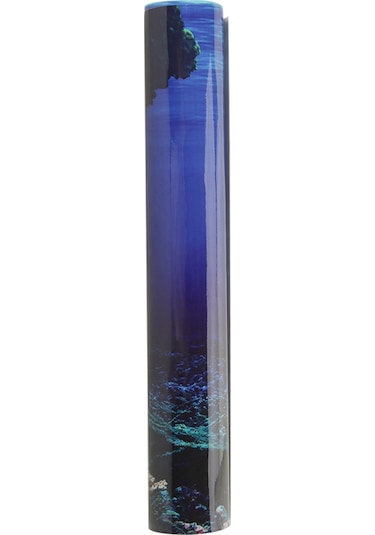 Yaozixa Akvaryum Arka Plan Dekorasyonu 122x61cm - Su Geçirmez Pvc, Deniz Dünyası Deseni, Otomatik Yapışkan, Kolay Kurulum Diğer