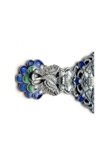 Cbtx Vintage Sap Peacock  İki Parçalı Taşınabilir Makyaj Aynası Bronz Peacock