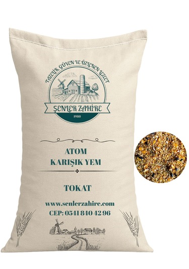 Karışık Tavuk Yemi Atom 3 Kg Tavuk, Ördek, Kaz Ve Kanatlılar İçin Doğal Karışım