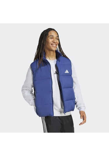Adidas Jm4080 Ess 3s Puf D V Erkek Spor Yelek Mavi