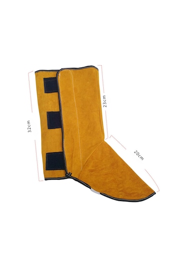 Homyl 2 Adet Kaynak Bot Kılıfı Deri Spats Isıya Dayanıklı