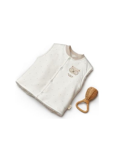 Bebek Yelek %100 Organic Pamuk Yenidoğan Serisi-csy8117 Gri