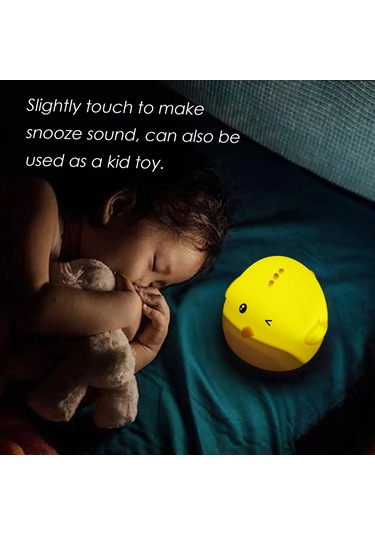 Yifomall Çocuklar İçin Tavuk Şekilli Dijital Alarm Saat, 3 Aydınlatma Modlu Gündüz/gece Lambası, Usb Şarjlı, Dokunmatik Kontrol, Oda Sıcaklığı Gösterici Diğer