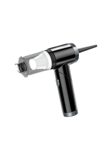 Mufunye Güçlü 6000pa Emişli Katlanabilir Araç İçi El Tipi Vakum Makinesi - Siyah Siyah