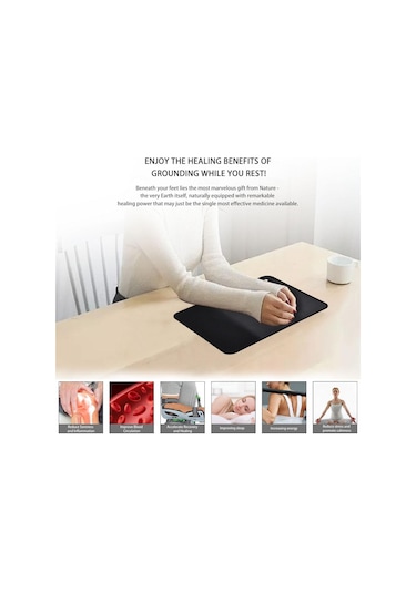Sandalye Topraklama Matı Ve Topraklama Mouse Pad Uyku Sağlığı İçin Topraklama Pedi Evrensel Terapi Matı 16.4 Ayak Topraklama Kablosuyla Stresi Azaltma