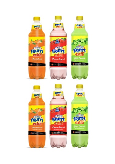 Uludağ Frutti 1 Lt 6 Lı Karma Paket - Mandalina - Orman Mey -yeşil Limon