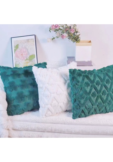 Bahar Oturma Odası Kanepe Yastık Kılıfı Peluş 3d Ev Tekstili Çekirdeksiz Yastık Kılıfı, Tek Taraflı Baskı, 17,7 17,7 İnç, 1 Adet Diğer