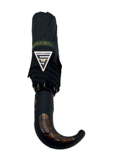 April A-226g A6 Baston Sap 10 Telli Tam Otomatik Şemsiye Siyah