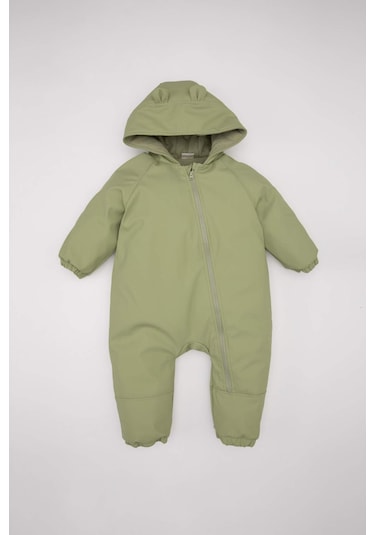 Defacto Erkek Bebek Su İtici Kapüşonlu Fermuarlı Tulum Mont C7762a525aukh271 Haki