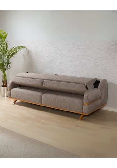 Focus Yataklı Üçlü Koltuk & 3'lü Kanepe Kahve