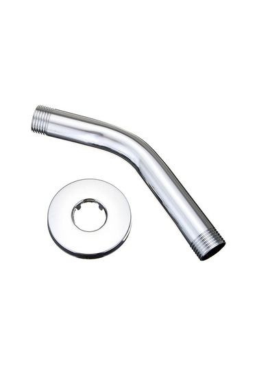 Wezone Stoksel Çelik Duvar Tipi Duş Başlığı Kolu, G1/2 Bağlantı, Çelik Kaplama, Dekoratif Flanşlı Rf-w682 Diğer