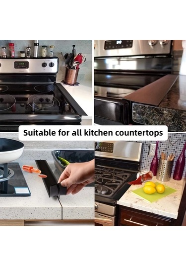 Xuweiwei Isıya Dayanıklı 2 Parça Beyaz Silikon Ocak Aralık Kapağı