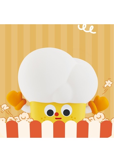 Cbtx Patlamış Mısır Şekli Silikon + Abs Dokunmatik Gece Lambası Başucu Lambası Yatak Odası Dekorasyon Led Işık