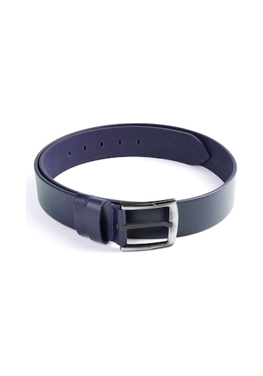 Klasik Erkek Kemeri %100 Derisi 3,5 Cm Tek Kat Lacivert Lacivert