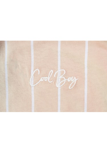 Erkek Çocuk Cool Boys Baskılı Çizgili Kısa Kollu Şortlu Alt Üst Takım 001