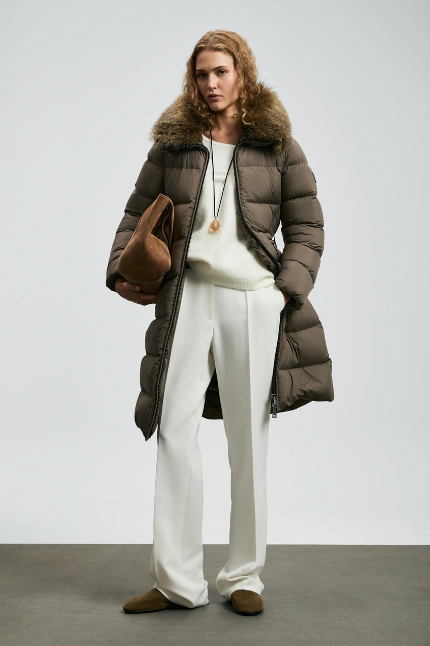 Lufian Eco Kaz Tüyü Kadın Mont Kum Kum 122120046100580 Kum