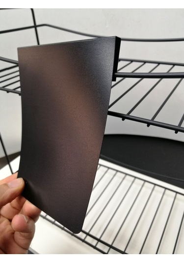 10 Adet Silinebilir Karatahta Siyah Etiket 14 x 10 CM Tel Raflar 8 Mm