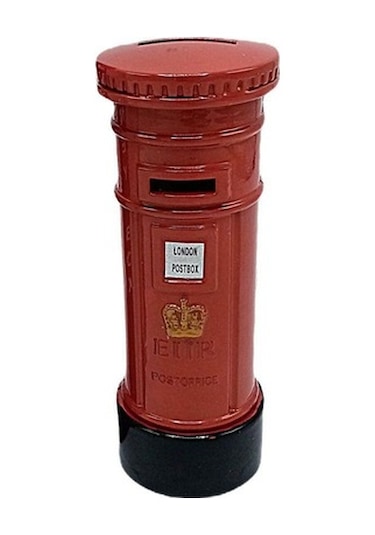 Londra Retro Metal Posta Kutusu Kumbara 15 Cm