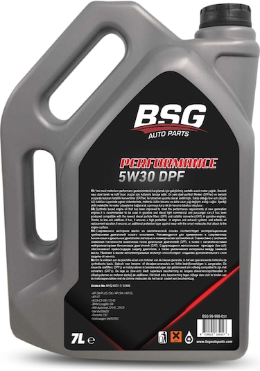 Bsg Performance 5W-30 DPF Partiküllü Motor Yağı 7 L