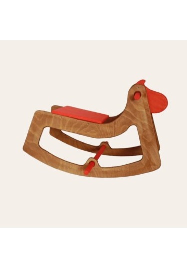 Orange Sallanan Oyuncak At, Sallanan Ahşap El Yapımı At