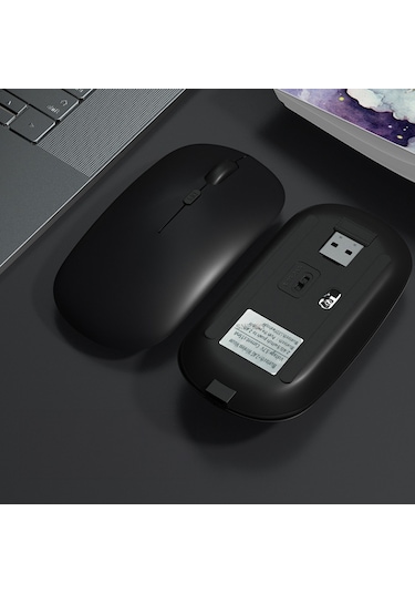 Honor Uyumlu Tablet Şarj Edilebilir Sessiz Mouse Bluetooth + 2.4hz Wifi