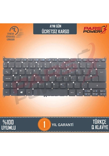 Acer Uyumlu Swift 3 Sf314-52-32Pc Klavye Siyah Tr Siyah