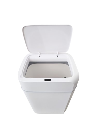 Sensörlü Otomatik Plastik Çöp Kovası 18 Litre-beyaz Yerli Üretim Beyaz